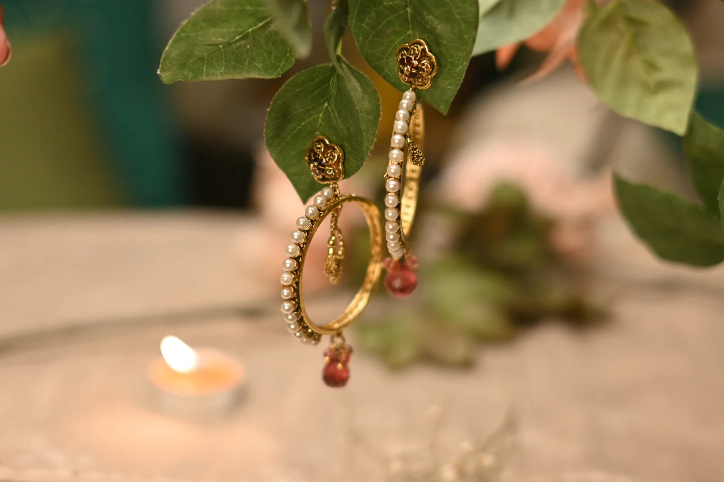 Long Threader Pear-Cut Crystal Drops