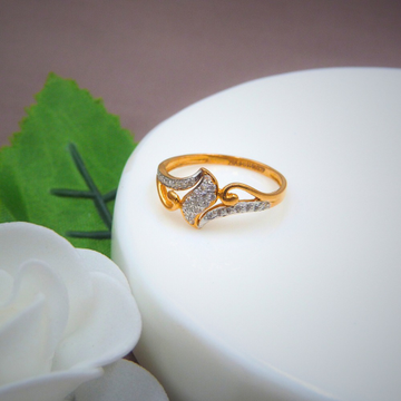 Rose Gold Floral Stackable Band