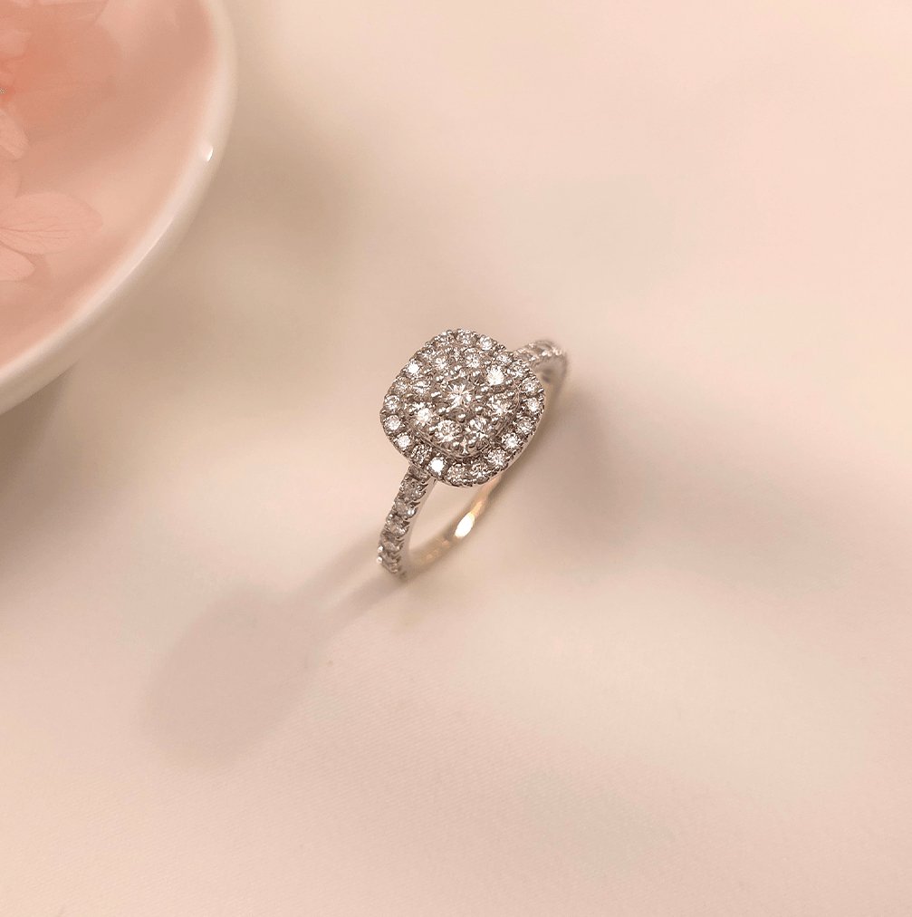 Rose Gold Floral Stackable Band