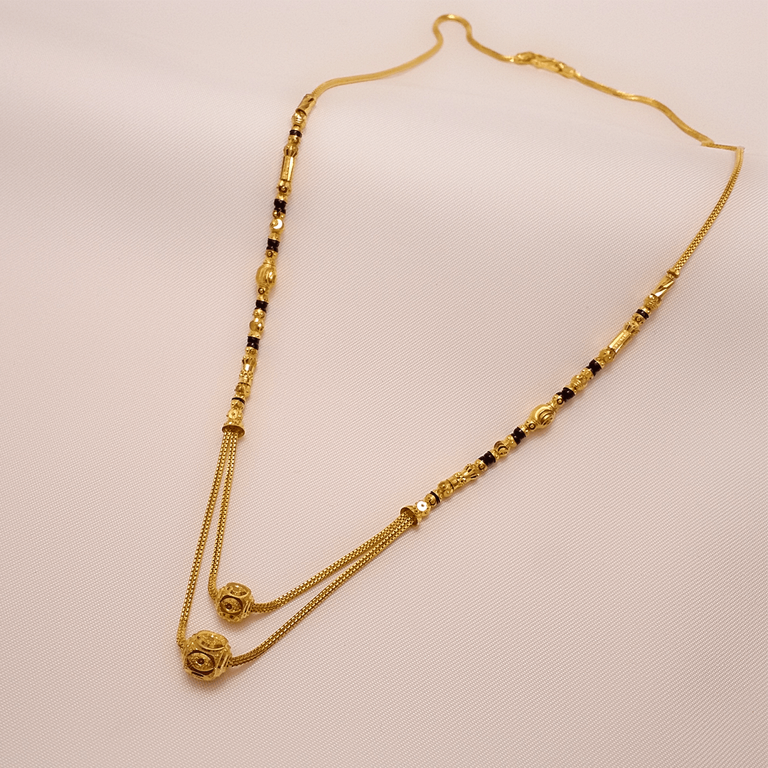 Circular Halo Diamond Mangalsutra